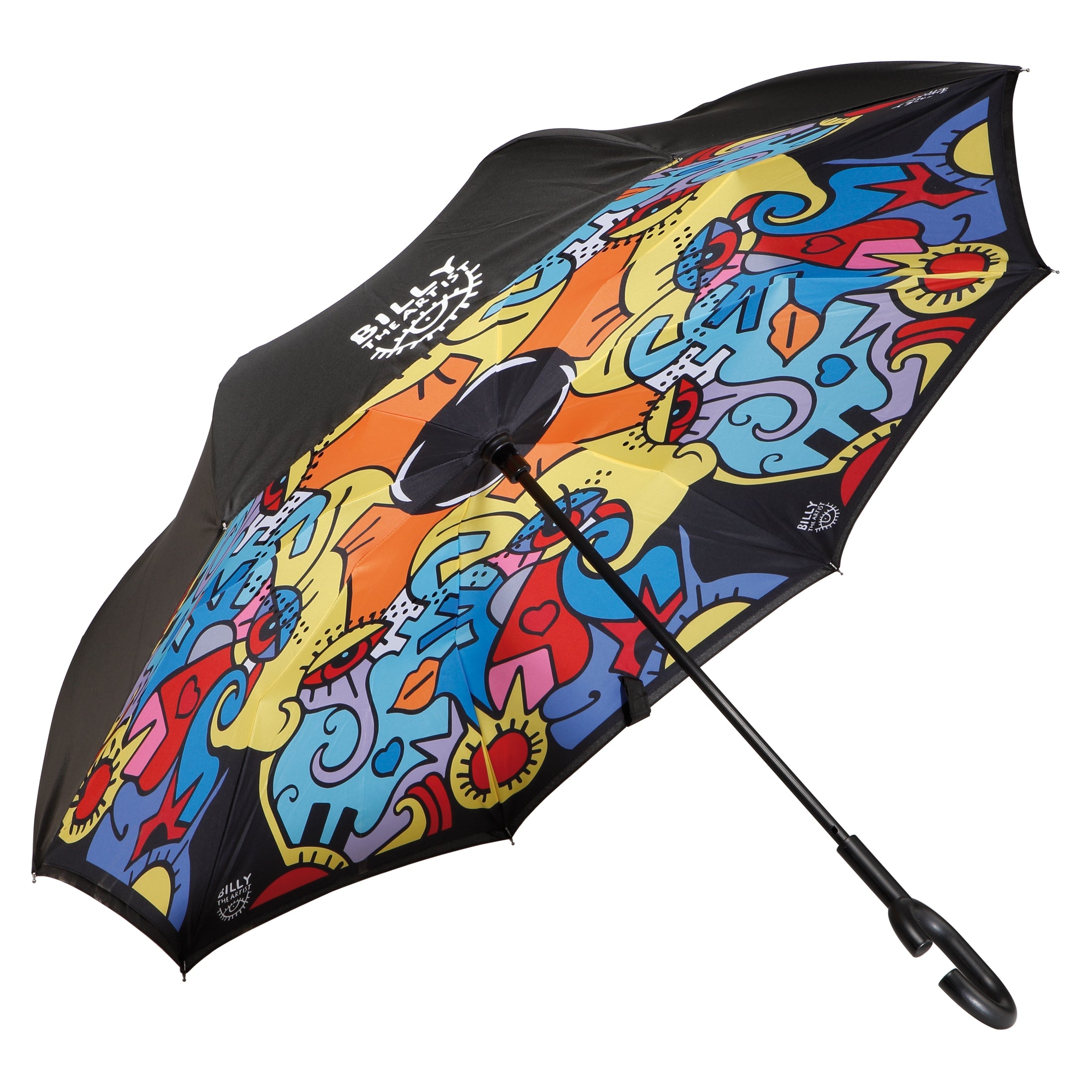 Together oppned paraply med popart design