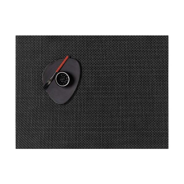Spisebrikke Basketweave rektangulær Black Chilewich