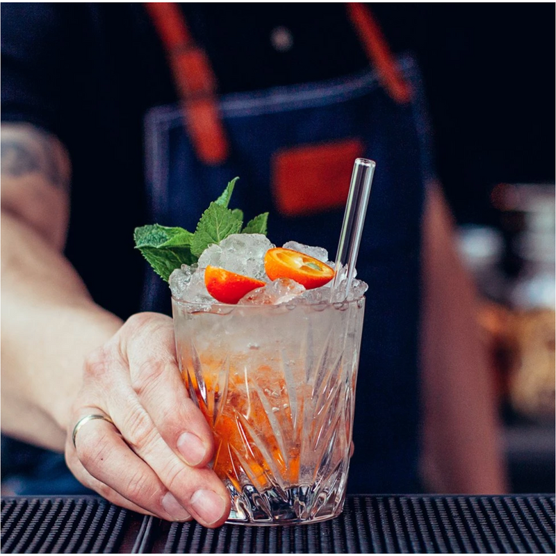 Sugerør i glass for Coctails - bærekraftig og miljøvennlig