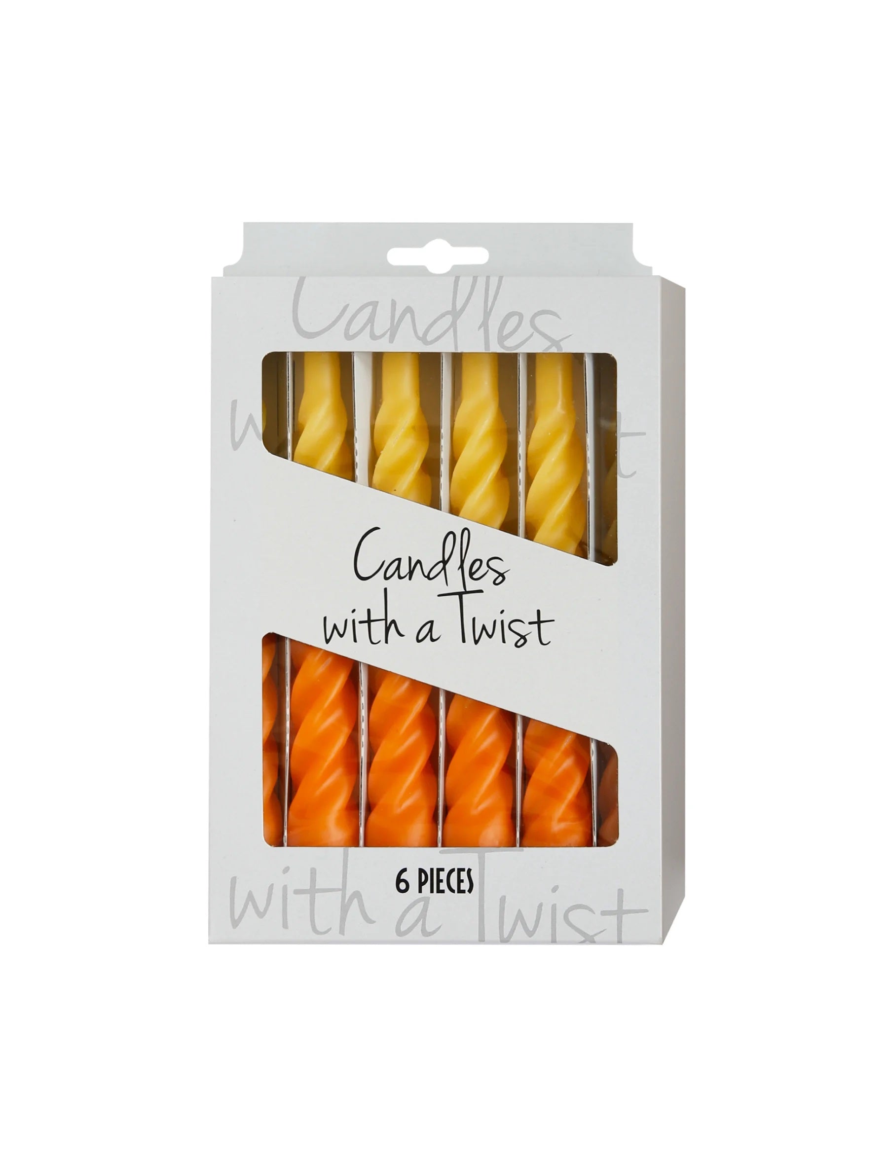 Candles with a twist i gult og orange fra Kunstindustrien