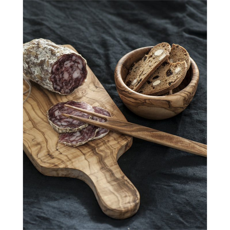Tapas-/spekegaffel i oliventre, ca 20 cm lang - R8 Design