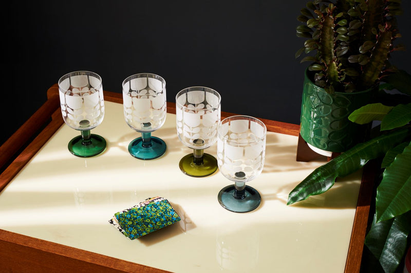 Vinglass, Stem, sett med 4 stk fra Orla Kiely