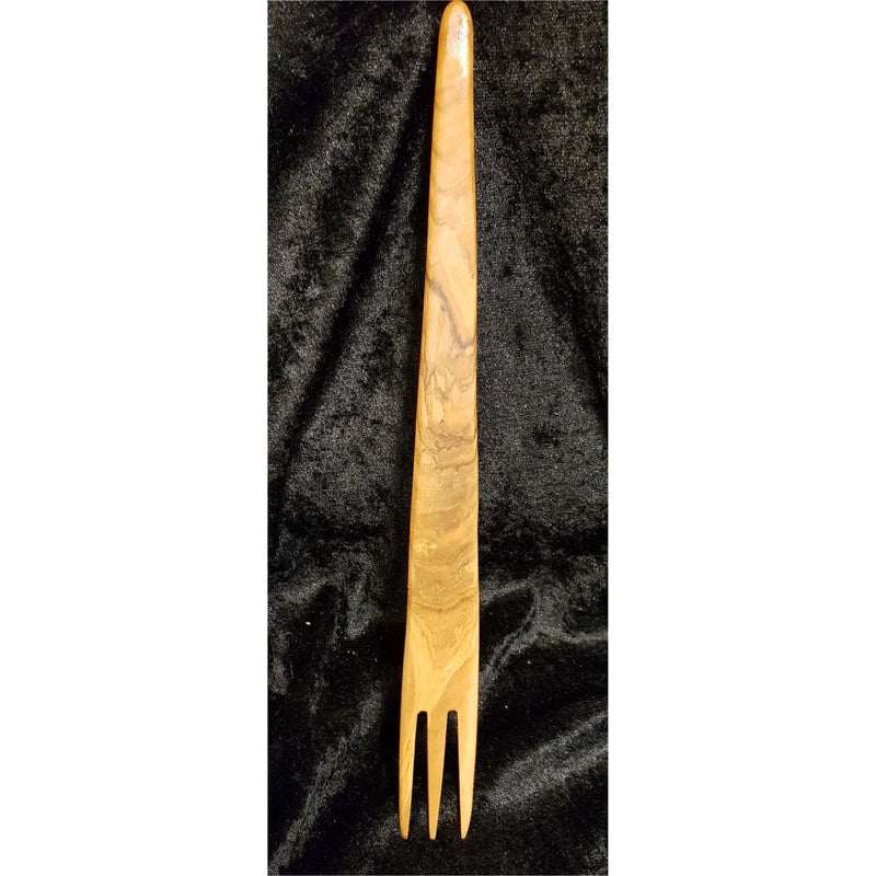Serveringsgaffel i oliventre 30 cm