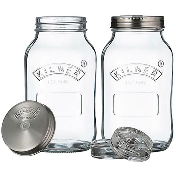2 glass til fermentering fra kilner