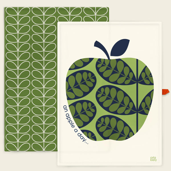 Kjøkkenhåndkle apple of day fra Orla Kiely