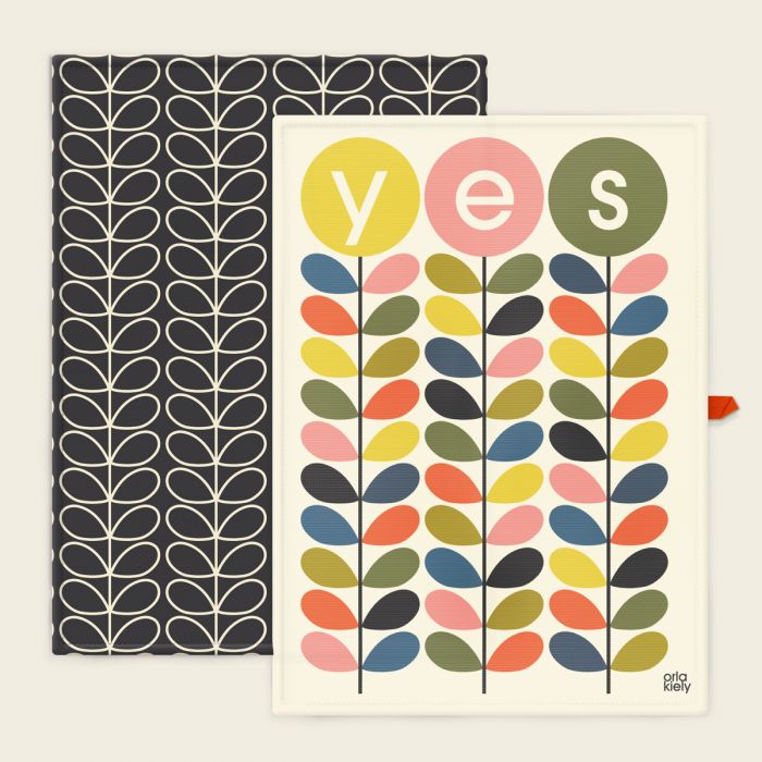 Kjøkkenhåndkle yes stem fra Orla Kiely