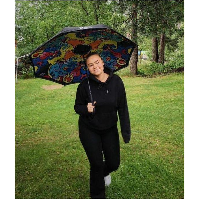 Paraply, Together fra Popart med vakre mønster på innsiden