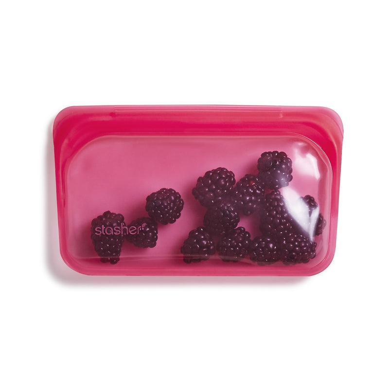 Raspberry farge Stasher Oppbevaringsbag til sacks